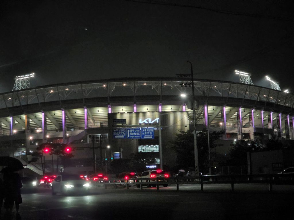 Kia Champions Field seen during a light rainy evening run.